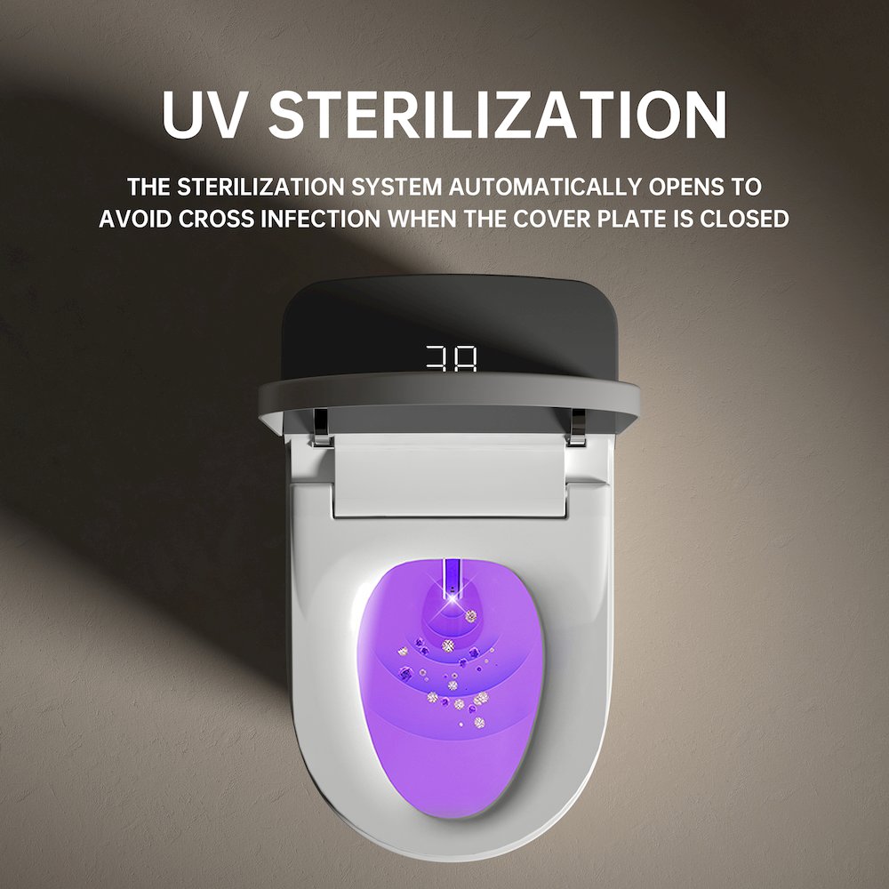 Smart Toilet with Built-in Bidet, Heated Seat. Picture 16