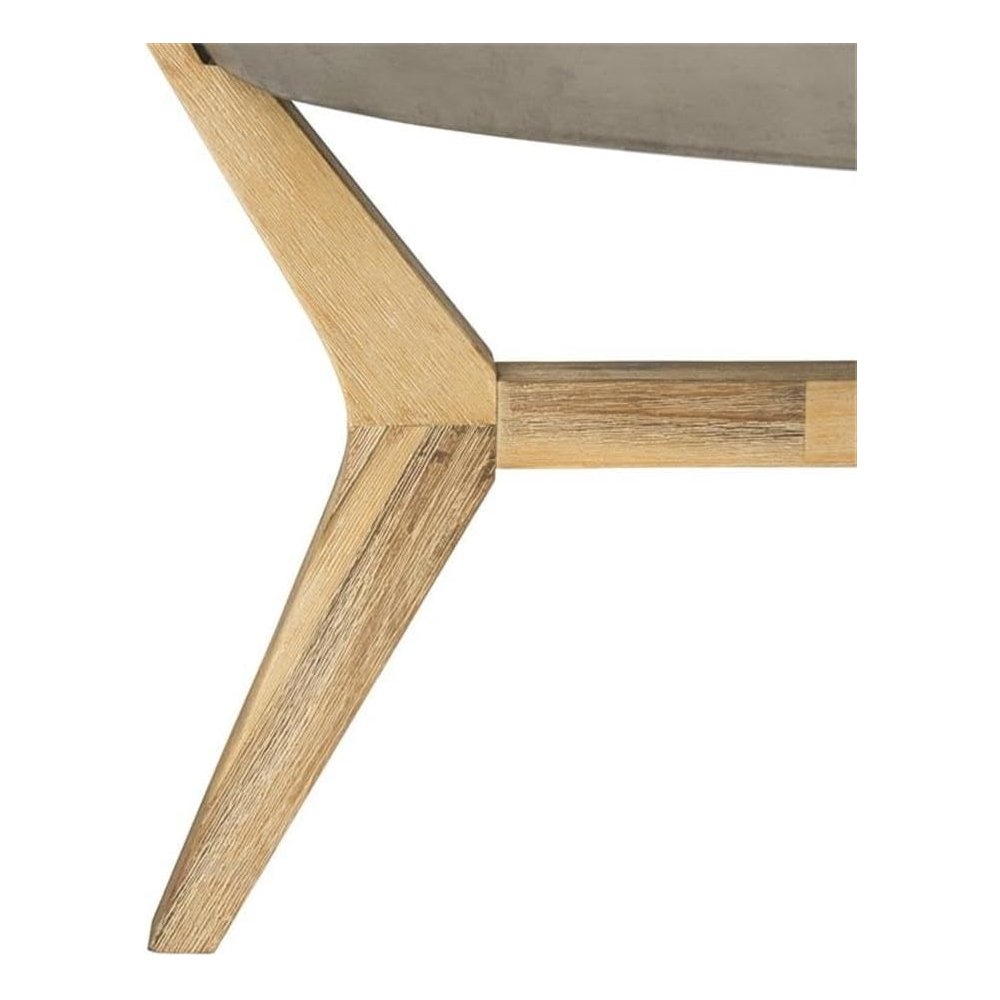 Hadwin Indoor/Outdoor Modern Concrete Oval 31.5-Inch Dia Coffee Table. Picture 4