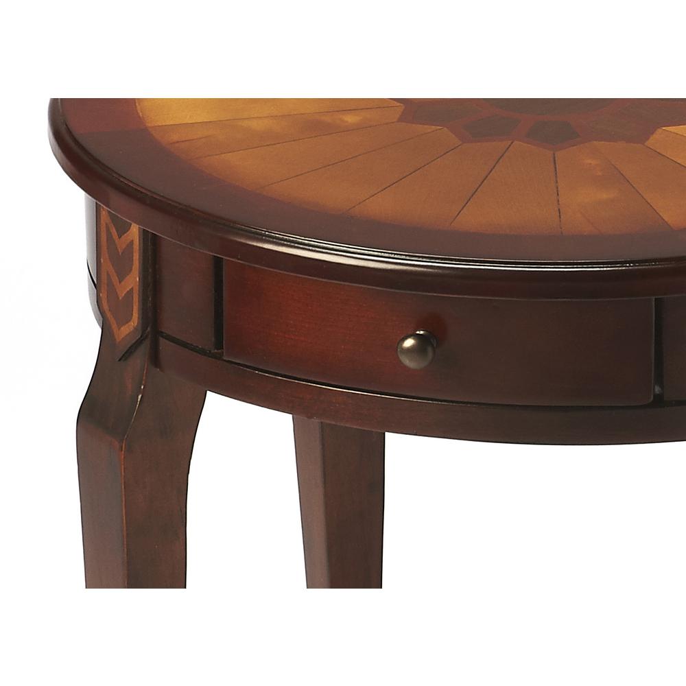 Archer 1 Drawer Side Table, Dark Brown. Picture 3