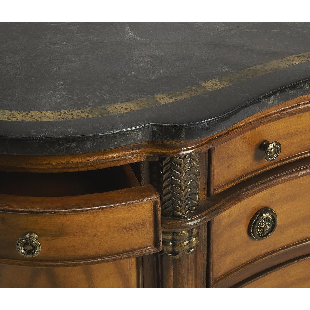 Alberto Fossil Stone 53"W Sideboard, Multi-Color. Picture 4
