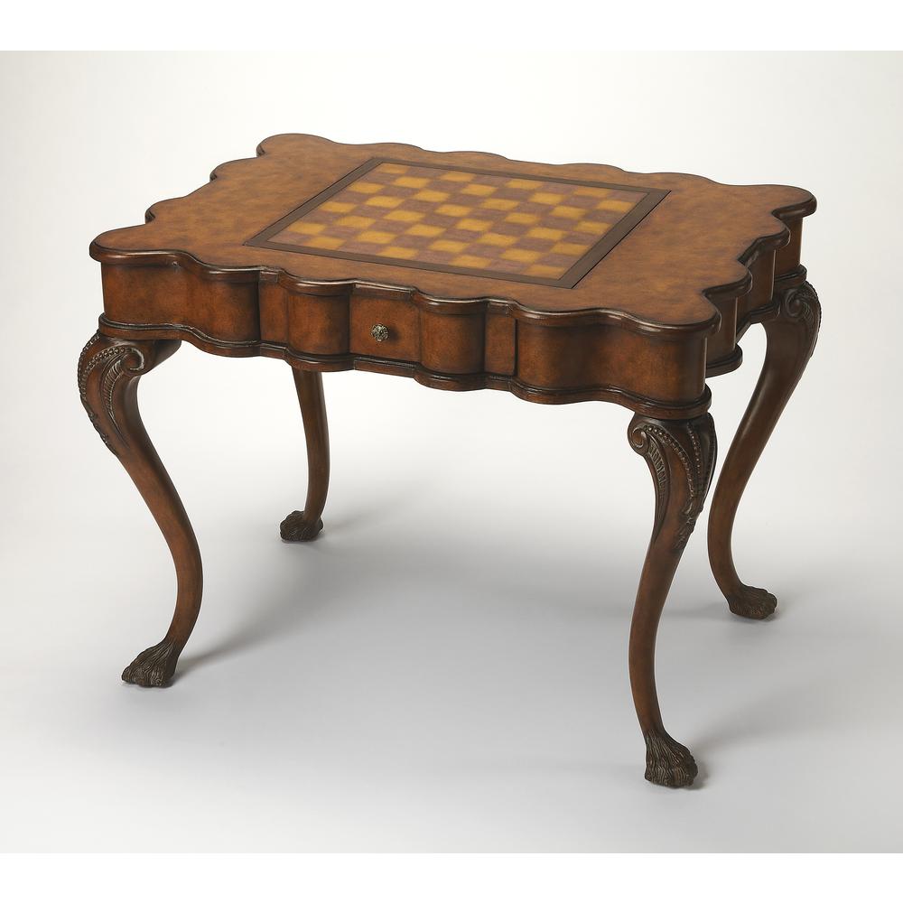 Bianchi Traditional Game Table, Medium Brown. Picture 1
