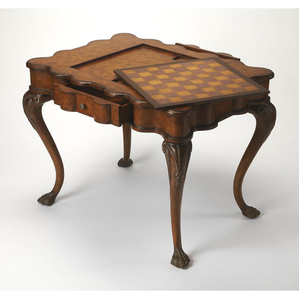 Bianchi Traditional Game Table, Medium Brown. Picture 3