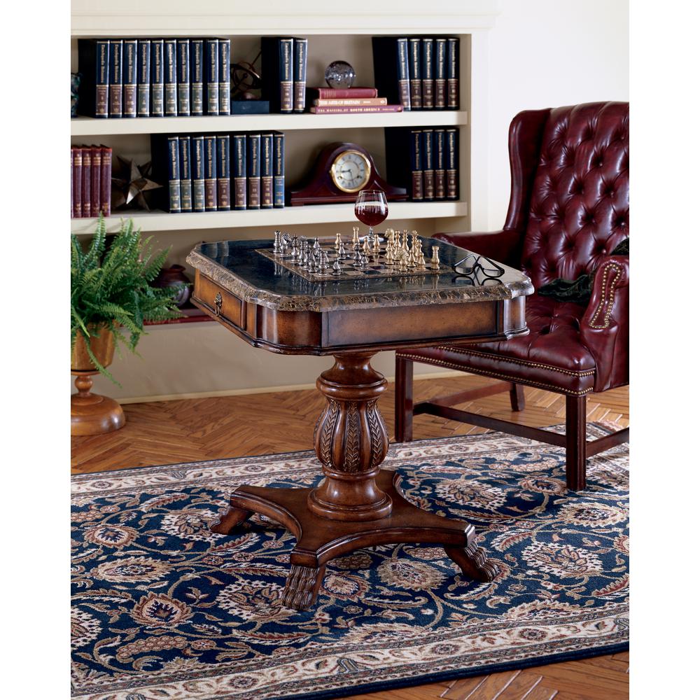 Carlyle Fossil Stone Game Table, Multi-Color. Picture 5