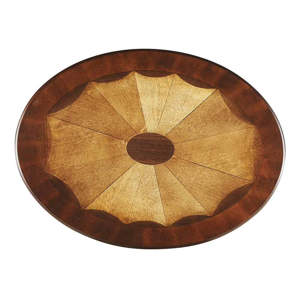 Jeanette Oval Side Table, Dark Brown. Picture 2