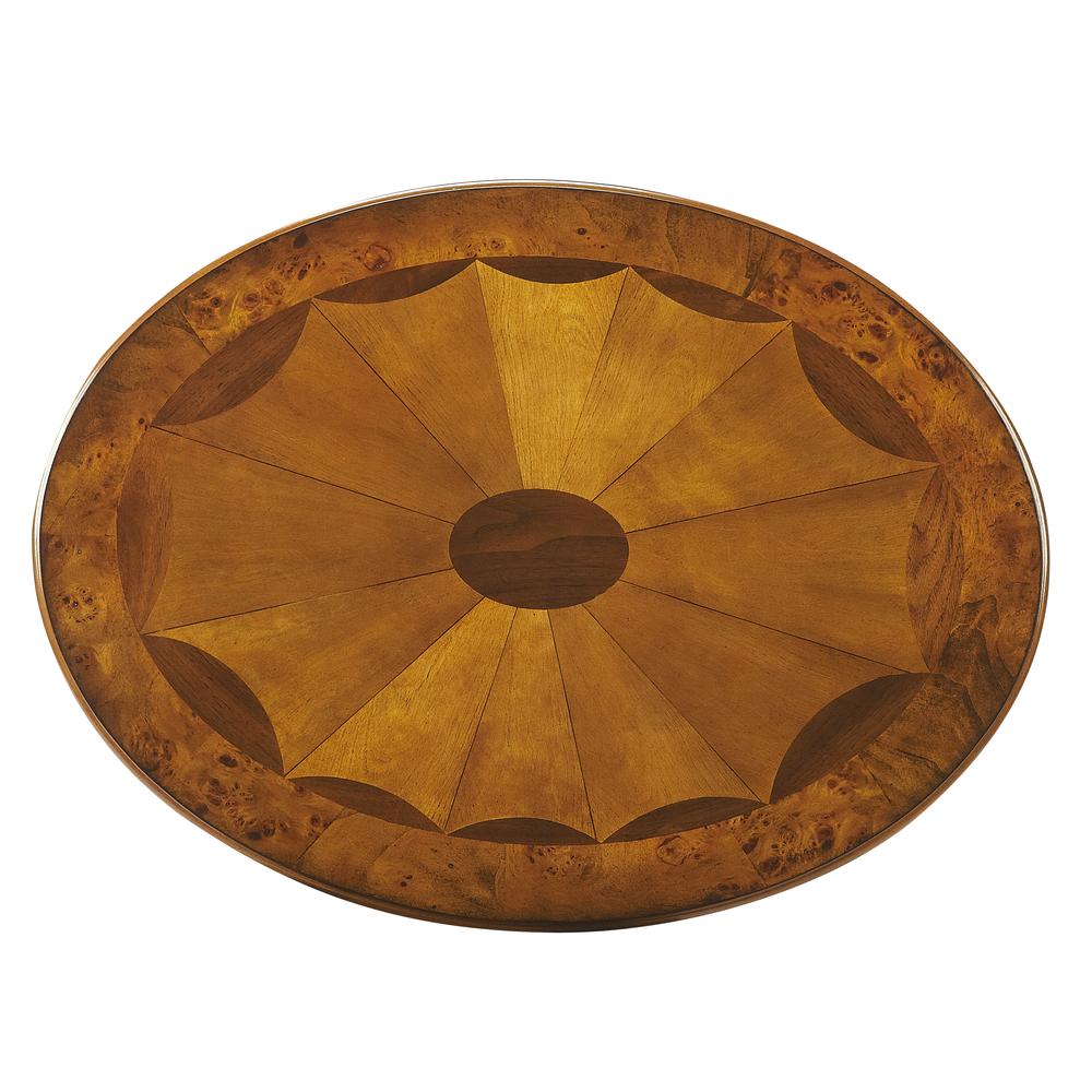 Jeanette Oval Side Table, Medium Brown. Picture 3