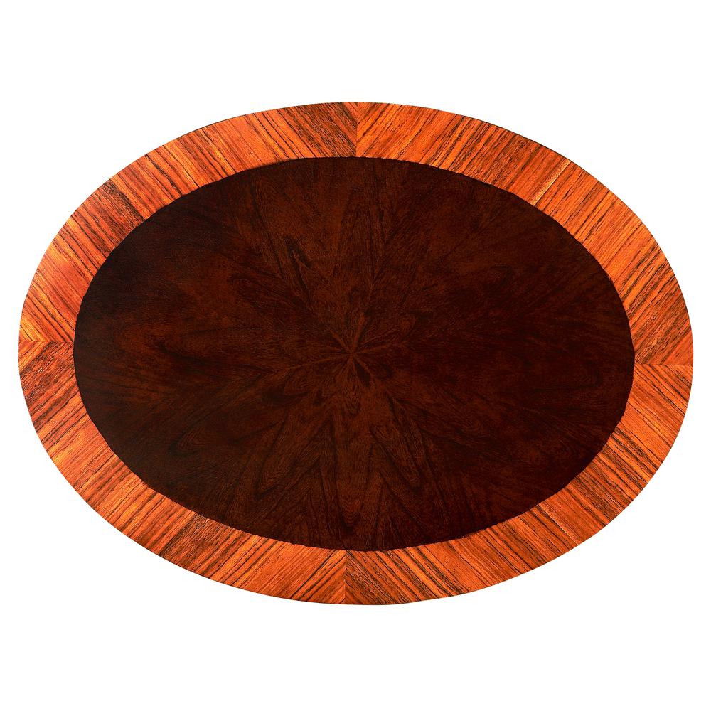 Jeanette Nouveau Oval Side Table, Dark Brown. Picture 2