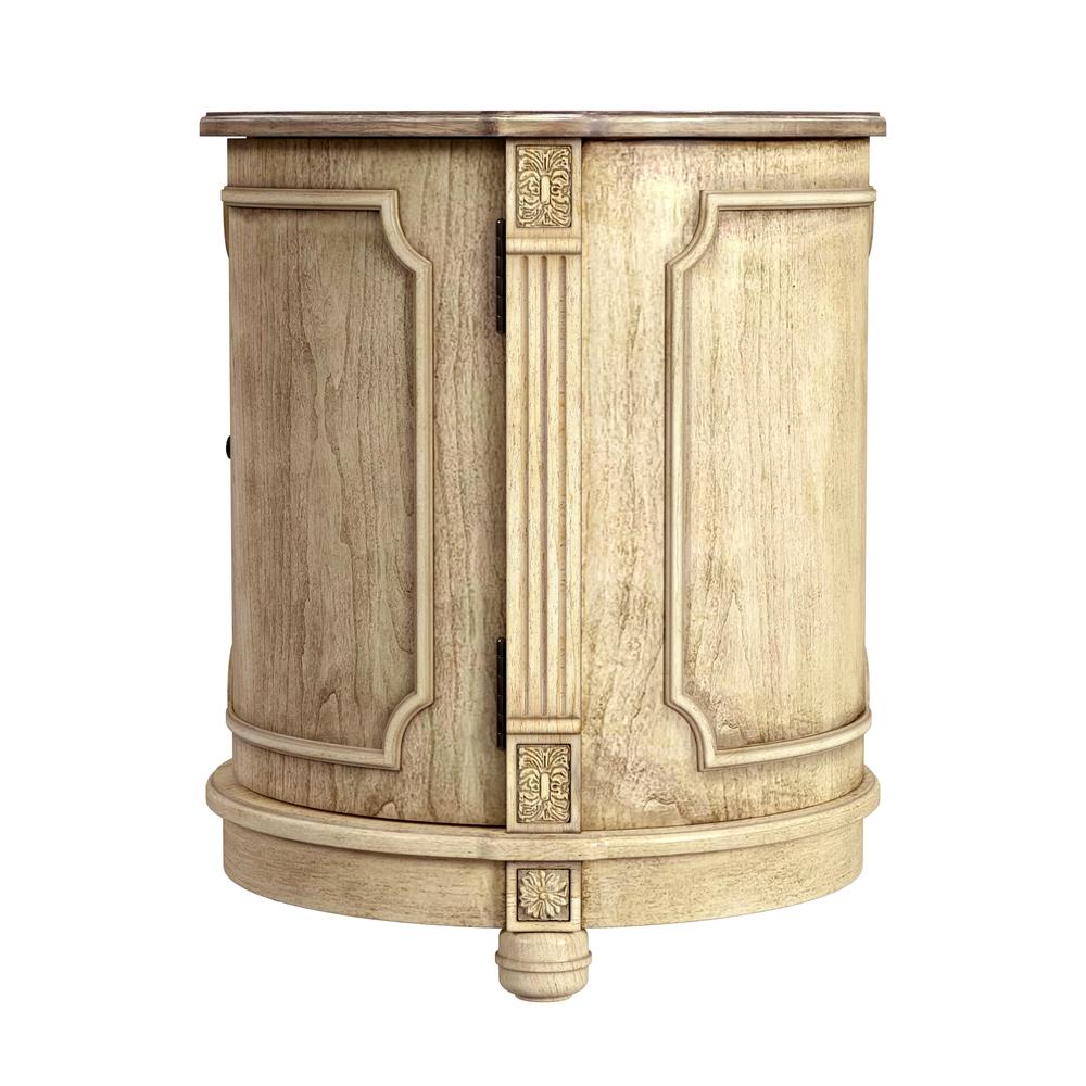 Thurmond Drum 20"W Drum Side Table, Beige. Picture 3
