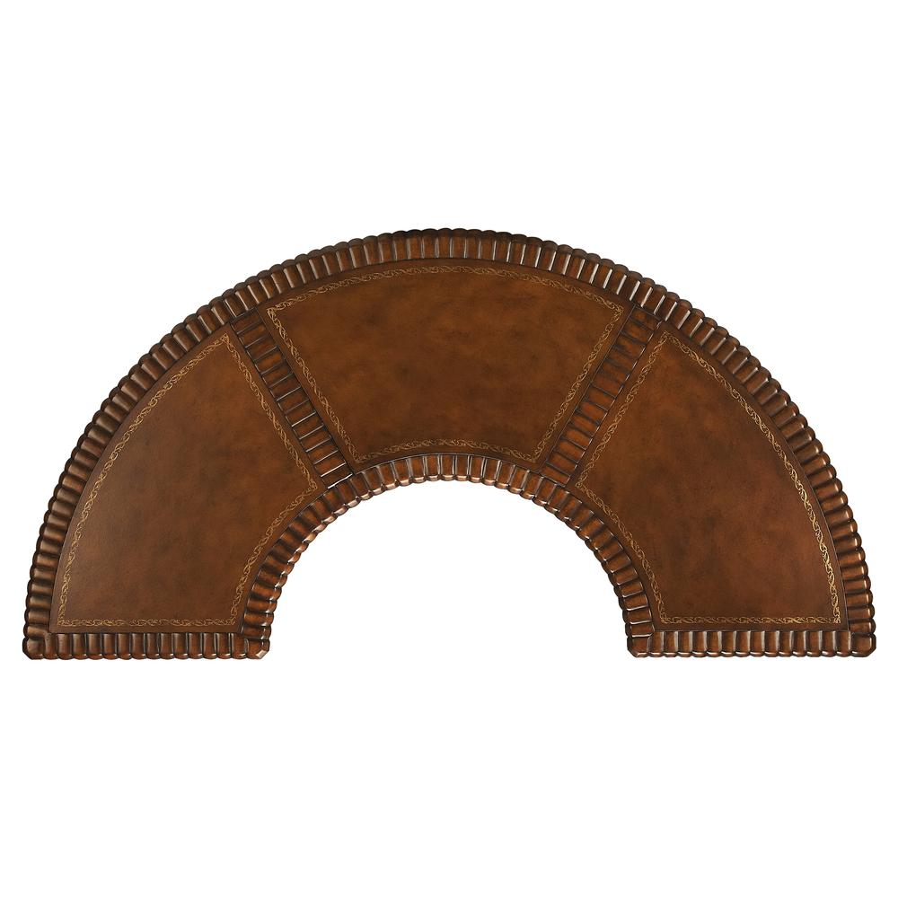 Geneva Demilune Demilune Desk, Dark Brown. Picture 4