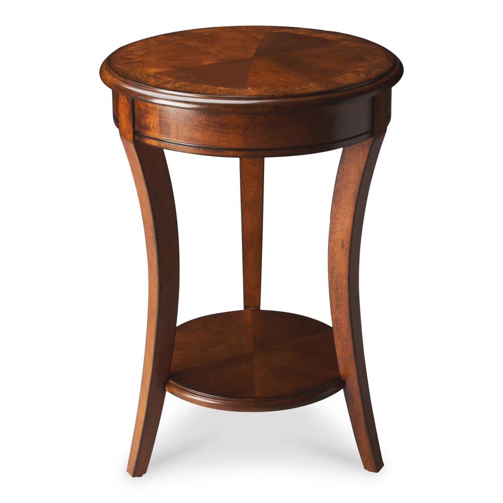 Holdin Round 18"W Side Table, Medium Brown. Picture 1