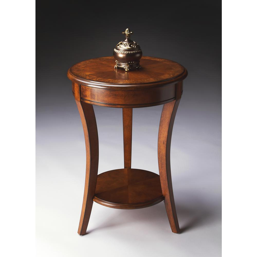 Holdin Round 18"W Side Table, Medium Brown. Picture 3