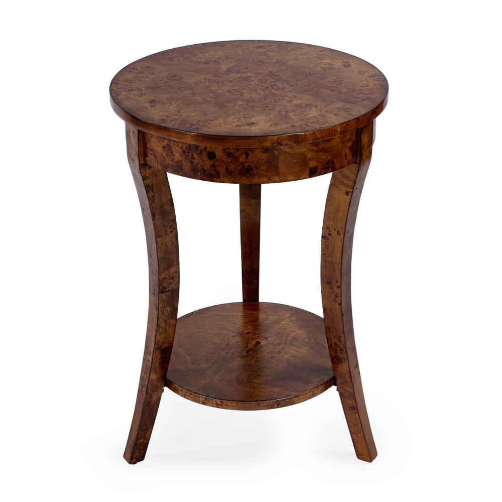 Holdin Round 18"W Side Table, Medium Brown. Picture 1