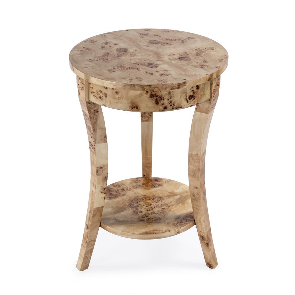 Holdin Round 18"W Side Table, Light Brown. Picture 1