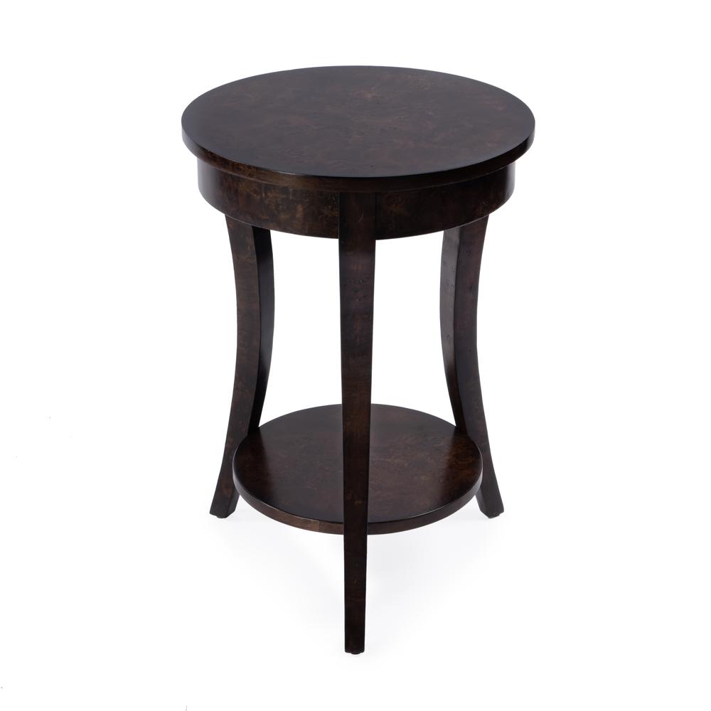 Holdin Round 18"W Side Table, Dark Brown. Picture 2