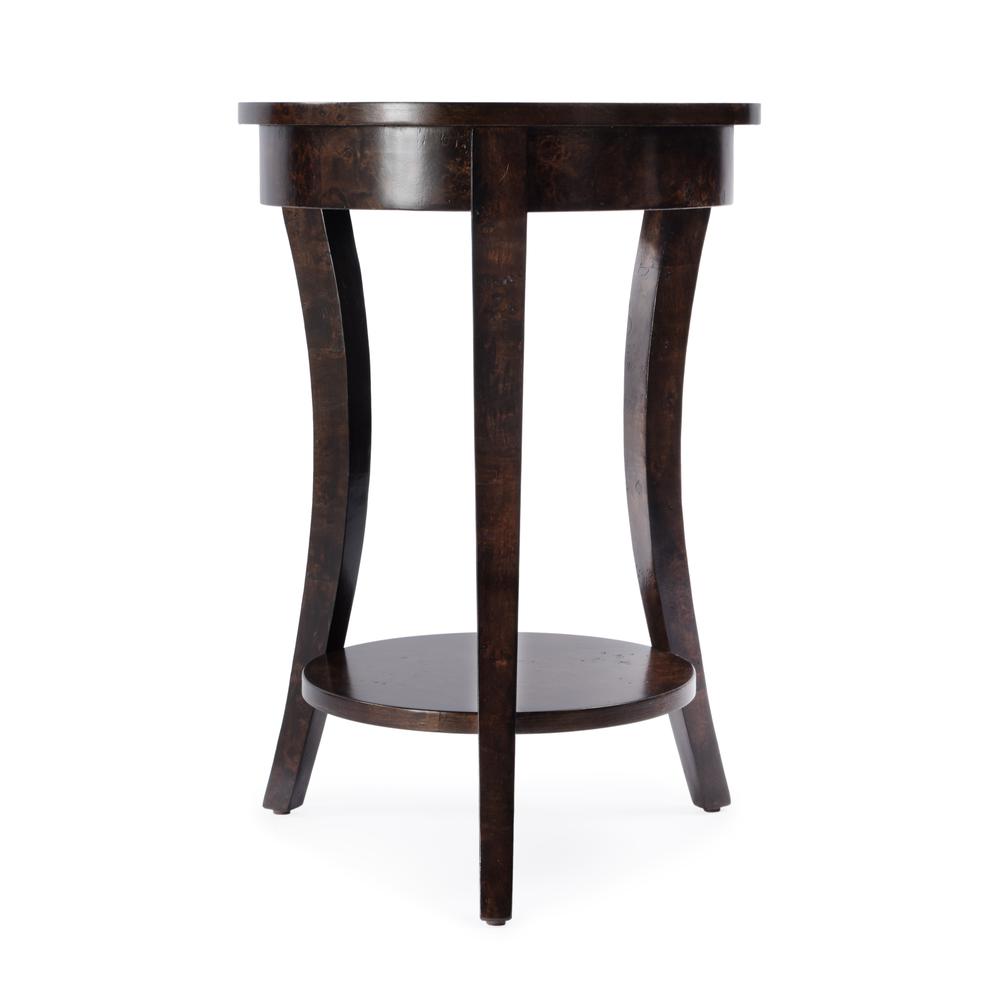 Holdin Round 18"W Side Table, Dark Brown. Picture 3