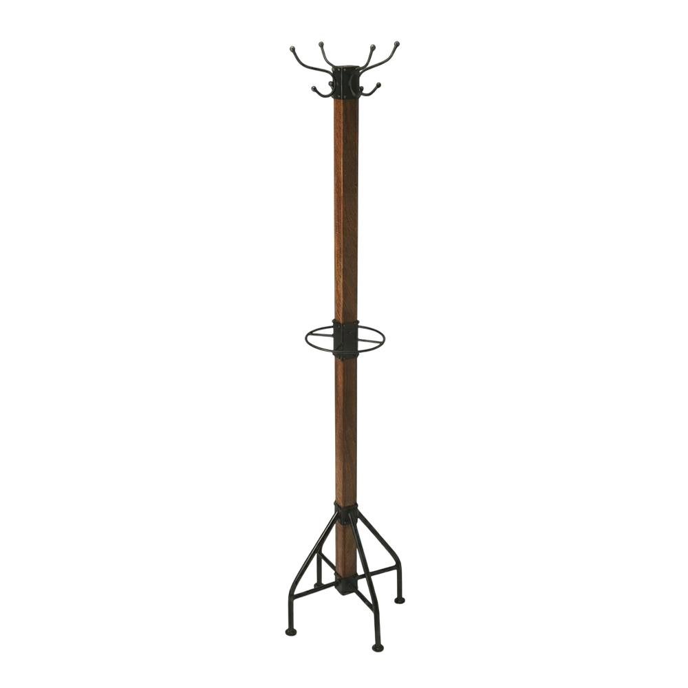Industrial Floor Stand Coat Rack, Rustic Coat Tree for Entryway Hallway. Picture 1