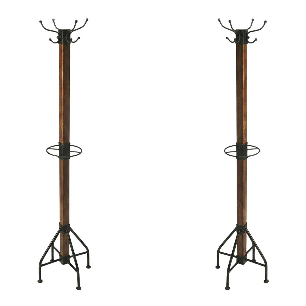 Industrial Floor Stand Coat Rack, Rustic Coat Tree for Entryway Hallway. Picture 5