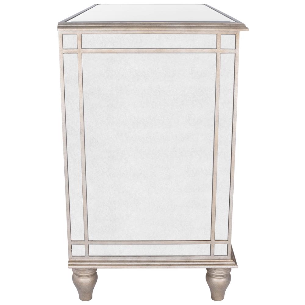 Laflin Mirrored Console Chest, Silver. Picture 3