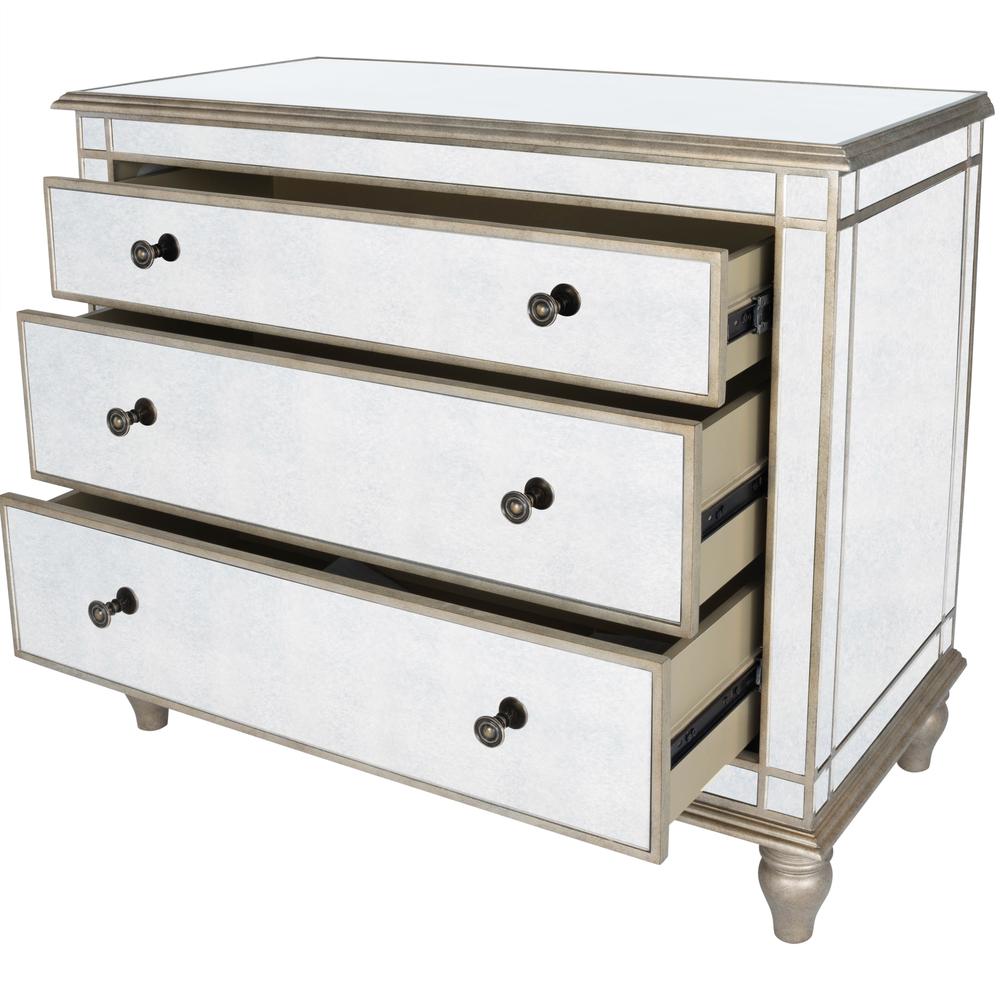 Laflin Mirrored Console Chest, Silver. Picture 7