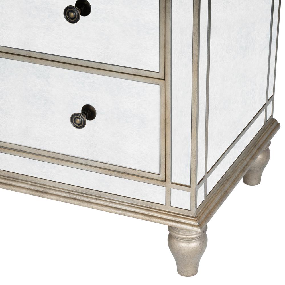 Laflin Mirrored Console Chest, Silver. Picture 9