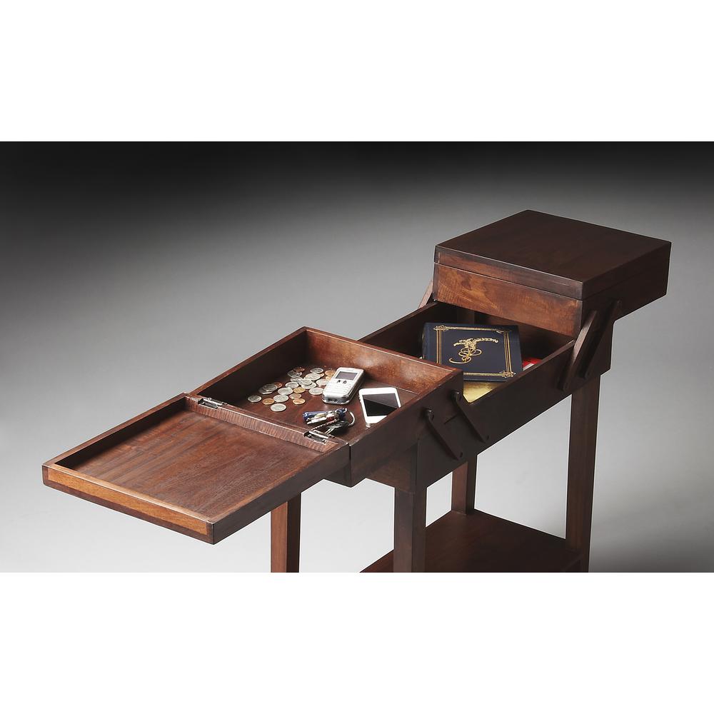 Dirzo Rectangular Storage Table, Dark Brown. Picture 2