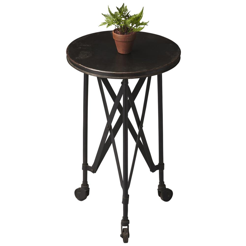 Costigan Flat Side Table, Black. Picture 1