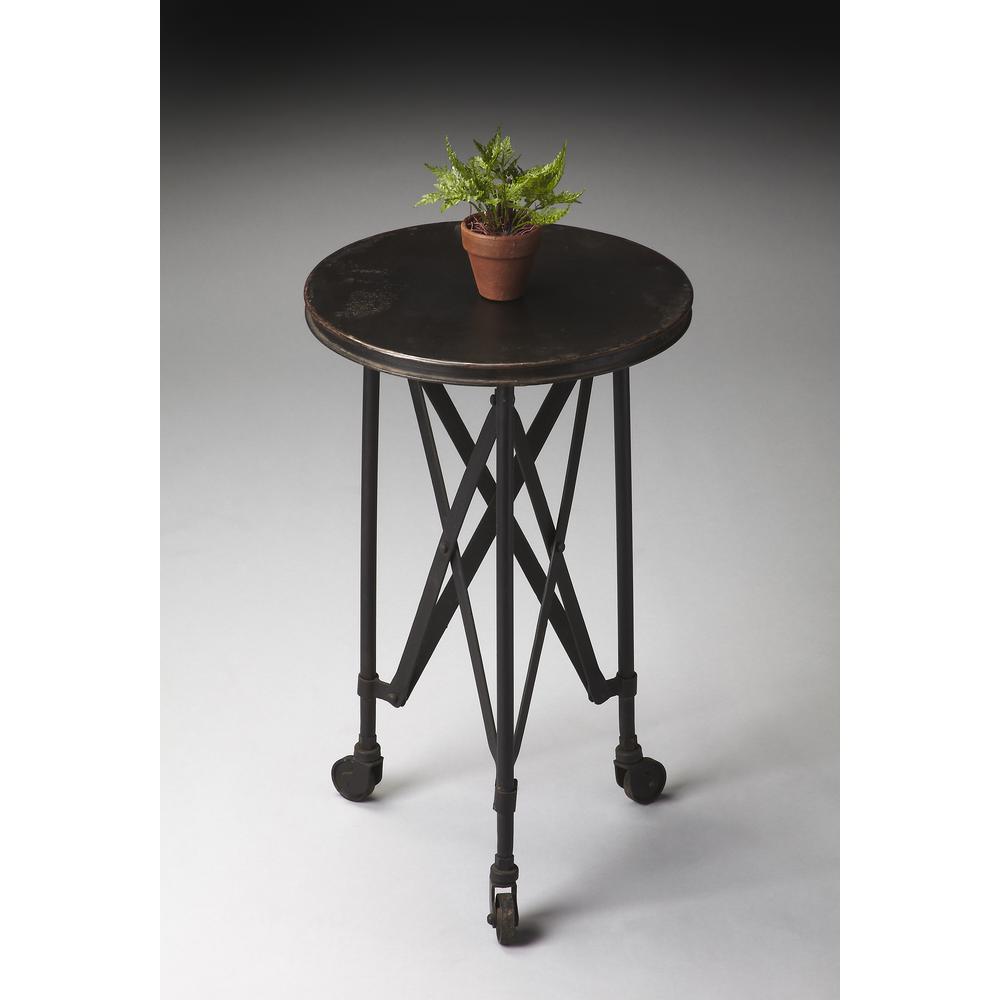 Costigan Flat Side Table, Black. Picture 3