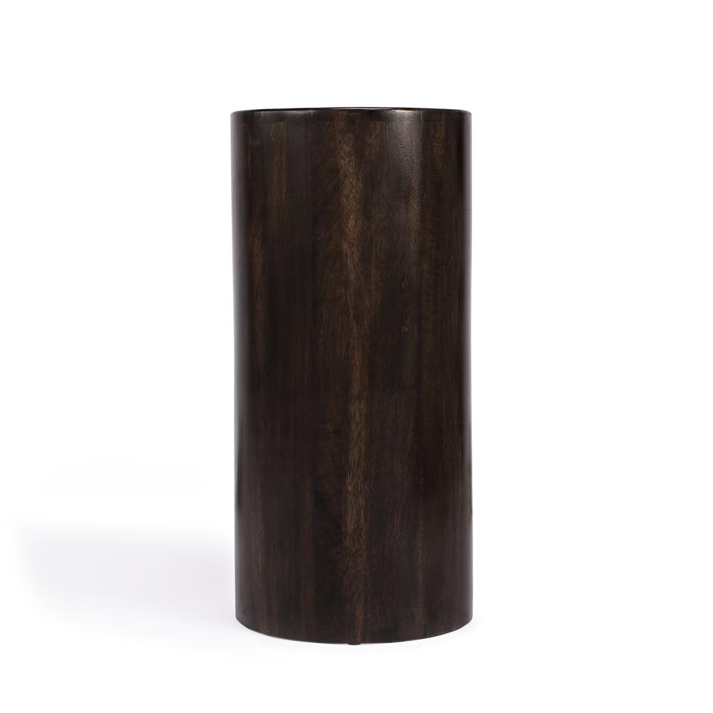 Liam Wood End Table with Storage, Dark Brown. Picture 8