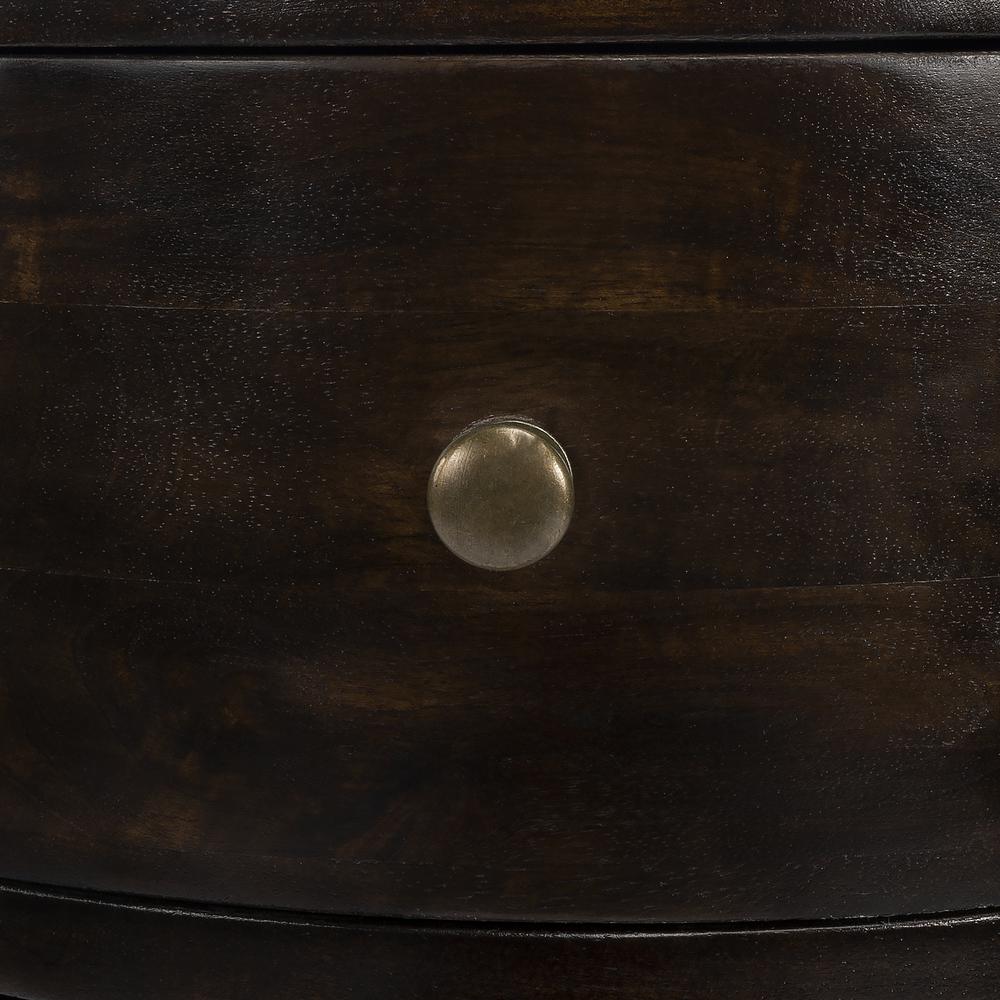 Liam Wood End Table with Storage, Dark Brown. Picture 10