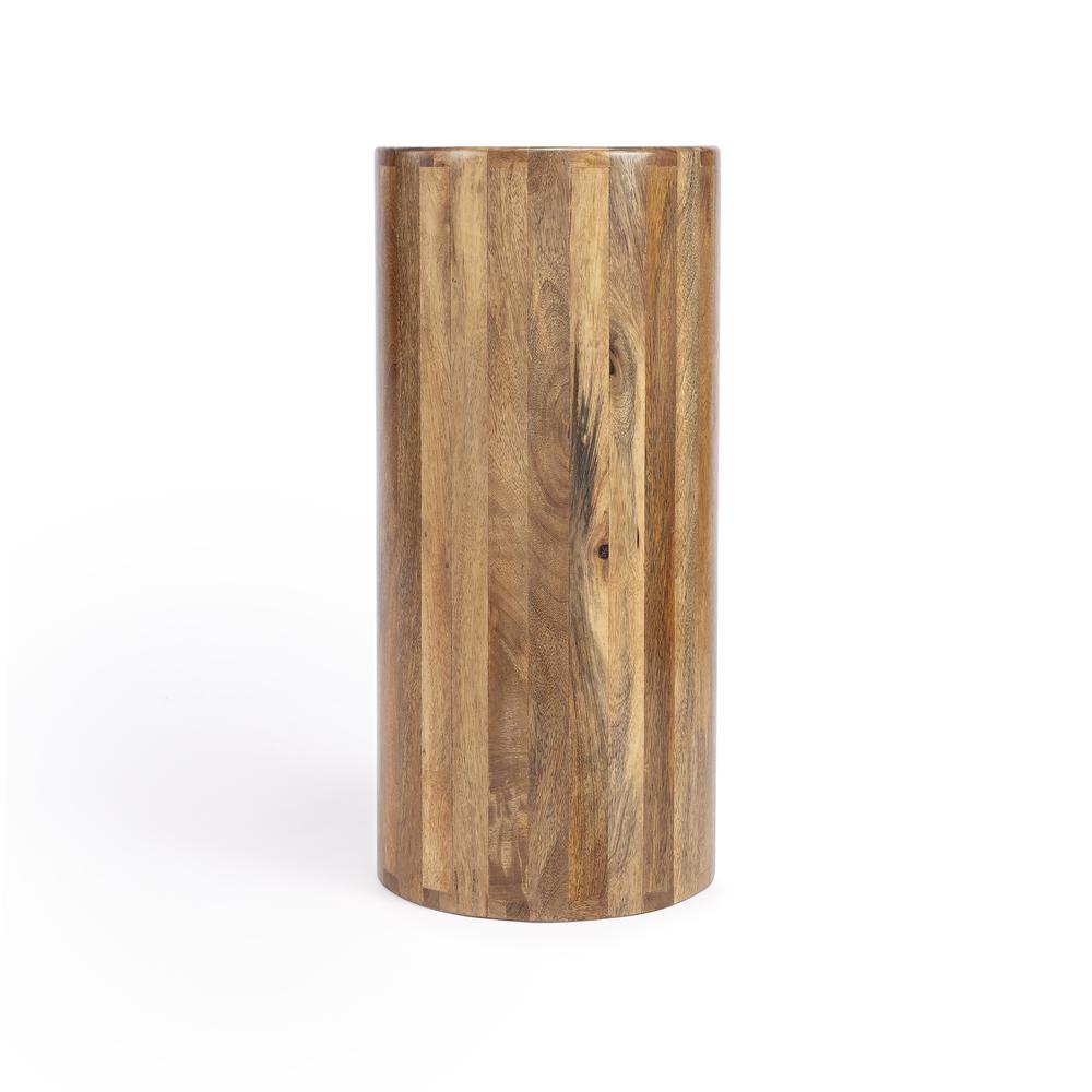 Liam Light Wood End Table with Storage, Light Brown. Picture 7