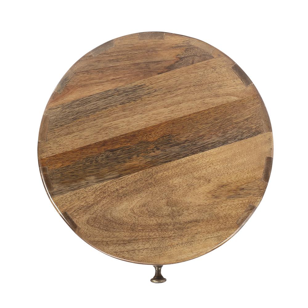 Liam Light Wood End Table with Storage, Light Brown. Picture 8