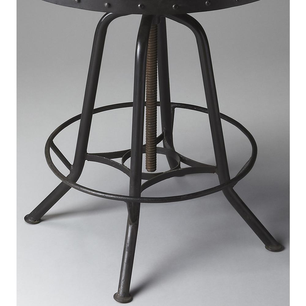 EngleWood Round 29"W Metal Hall/Pub Table, Black. Picture 3