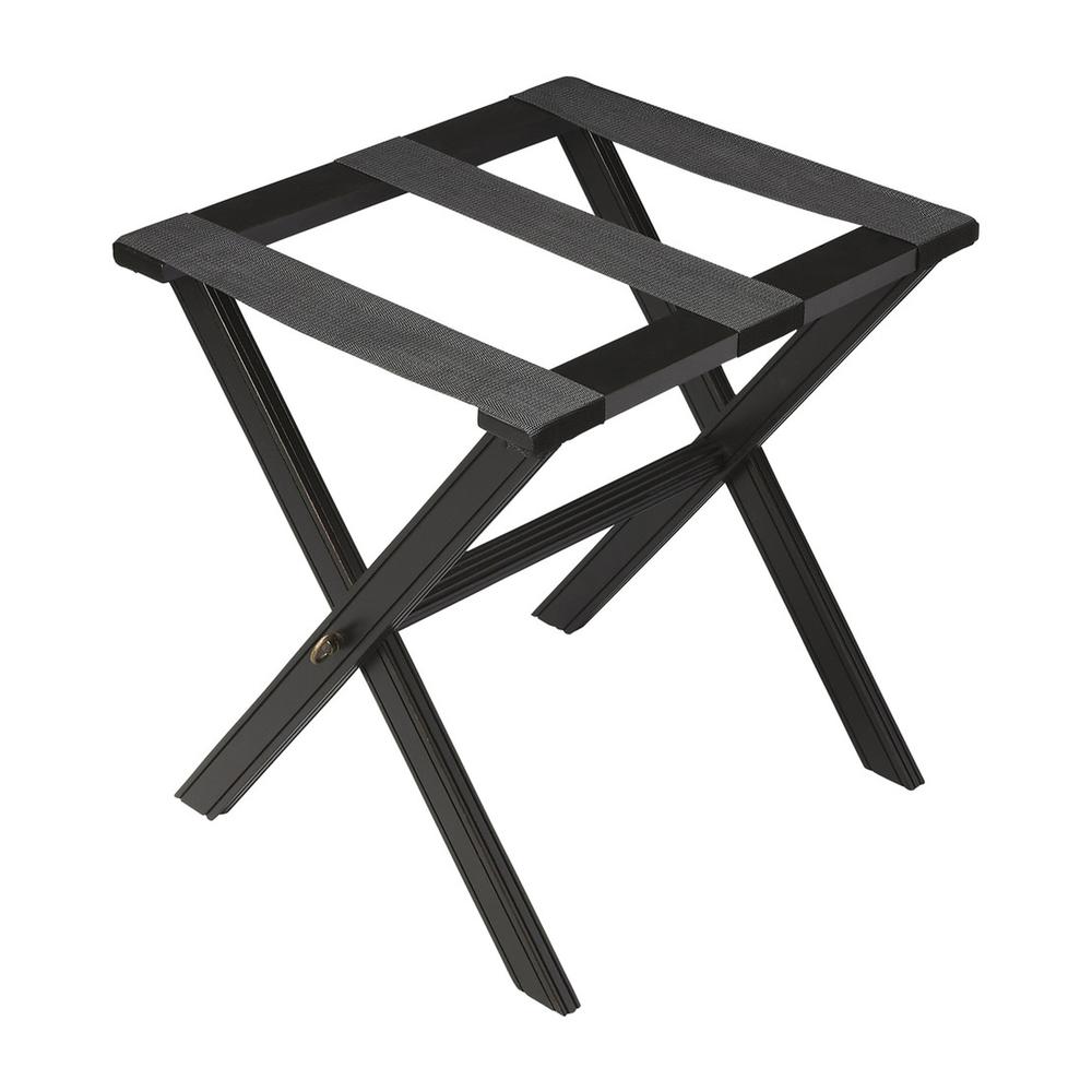 Anthony Folding Luggage Rack, Black. Picture 1