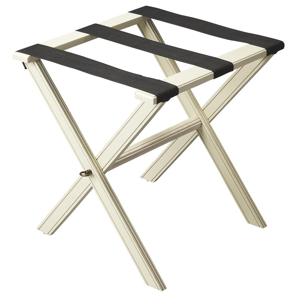 Anthony Folding Luggage Rack, White. Picture 1