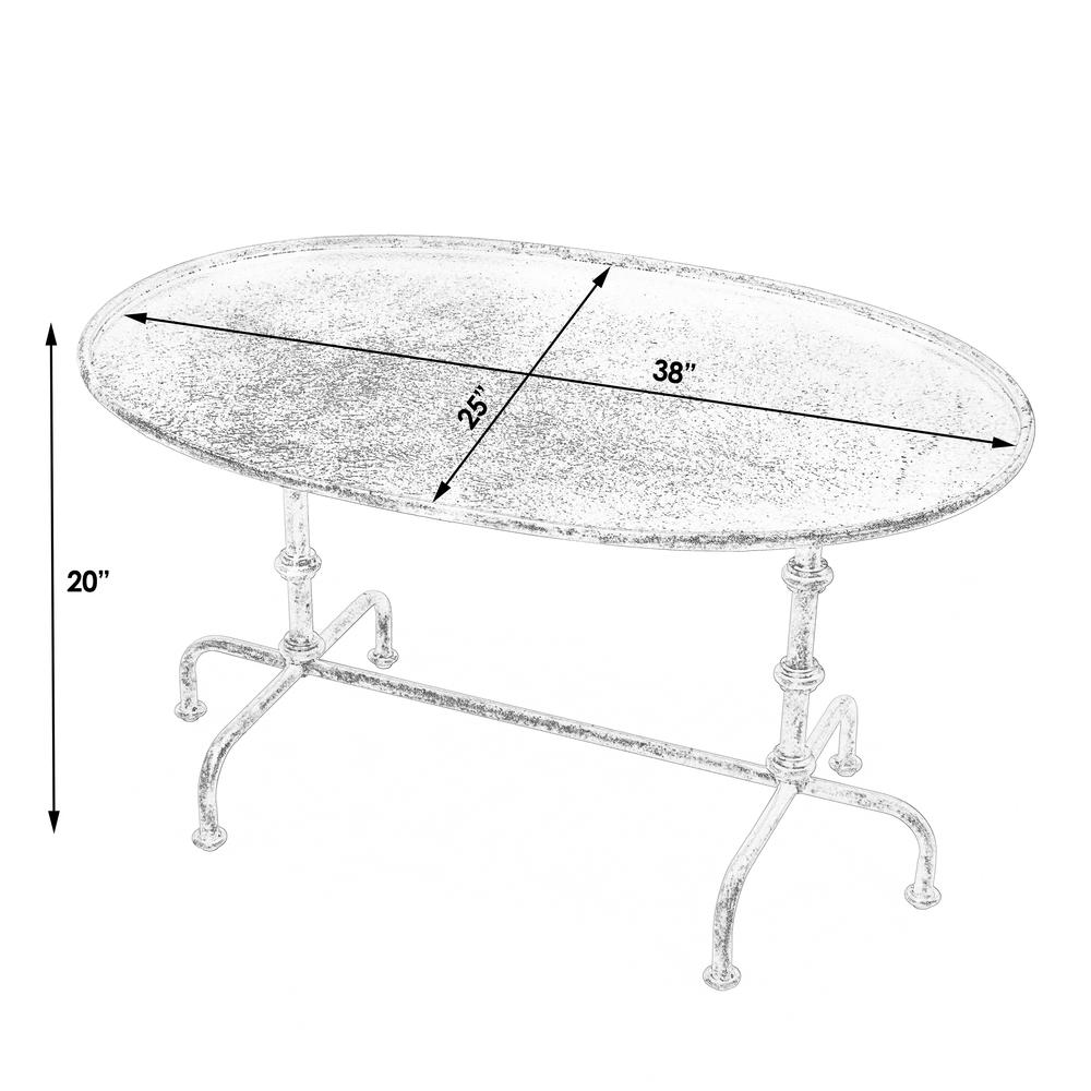 Kira Metal Coffee Table, Silver. Picture 7