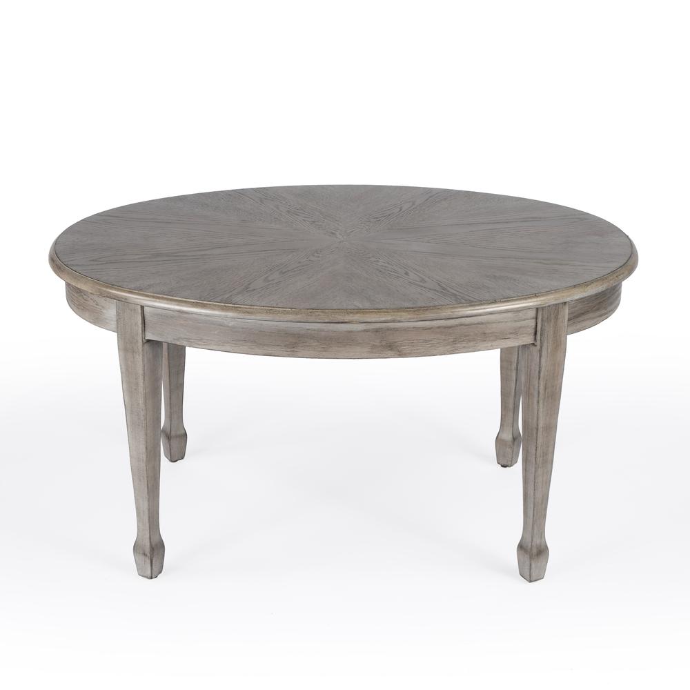Clayton Oval Wood Coffee Table, Natural Wood. Picture 3