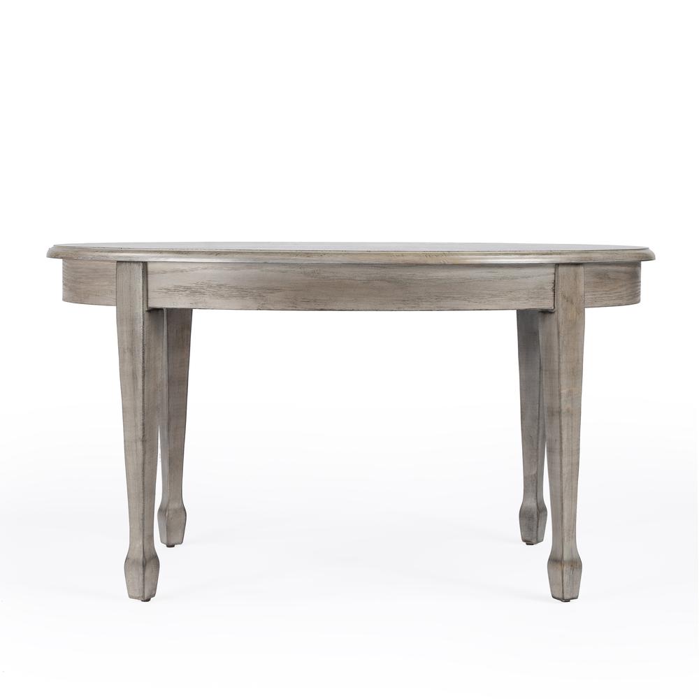 Clayton Oval Wood Coffee Table, Natural Wood. Picture 5