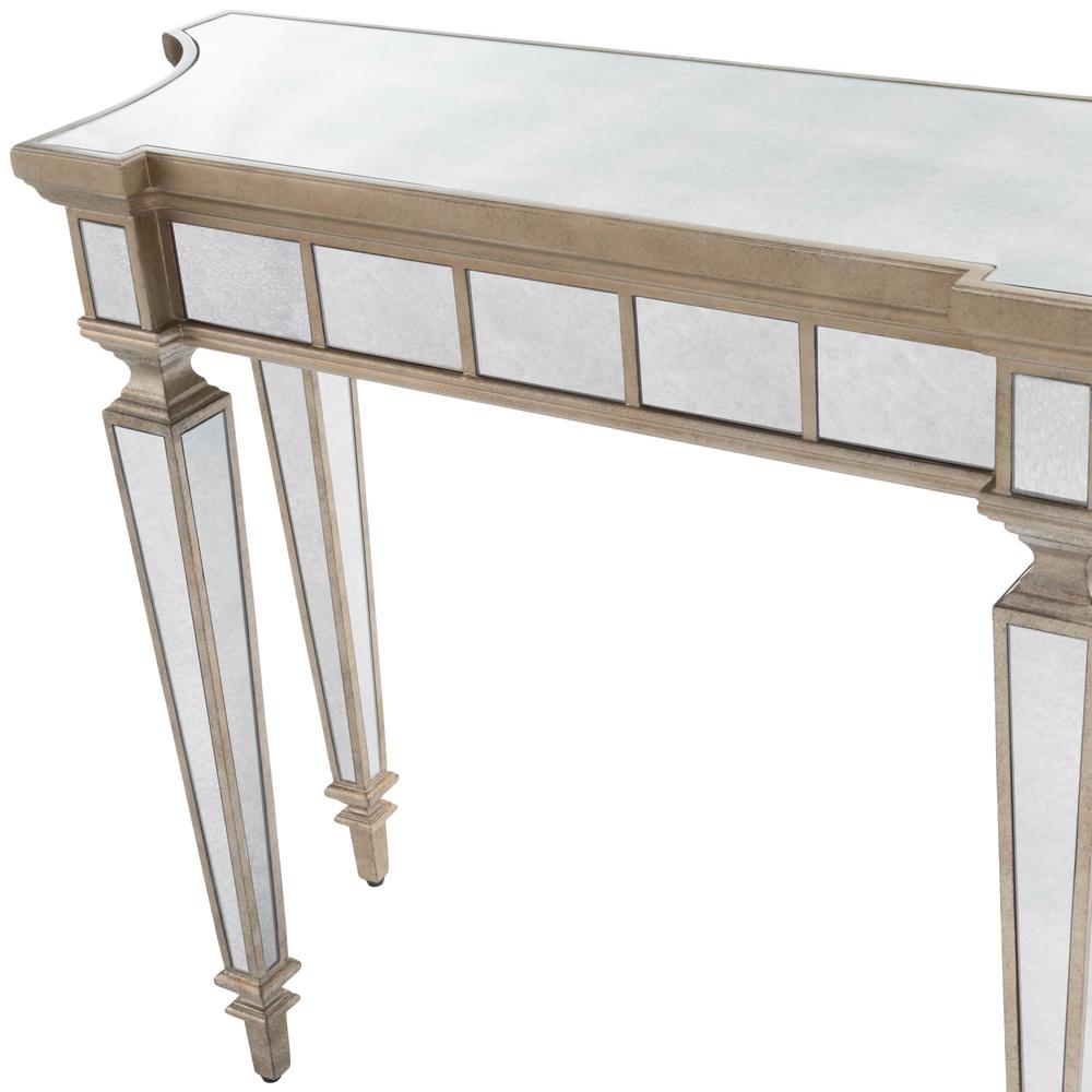 Garbo Mirrored Console Table, Silver. Picture 7