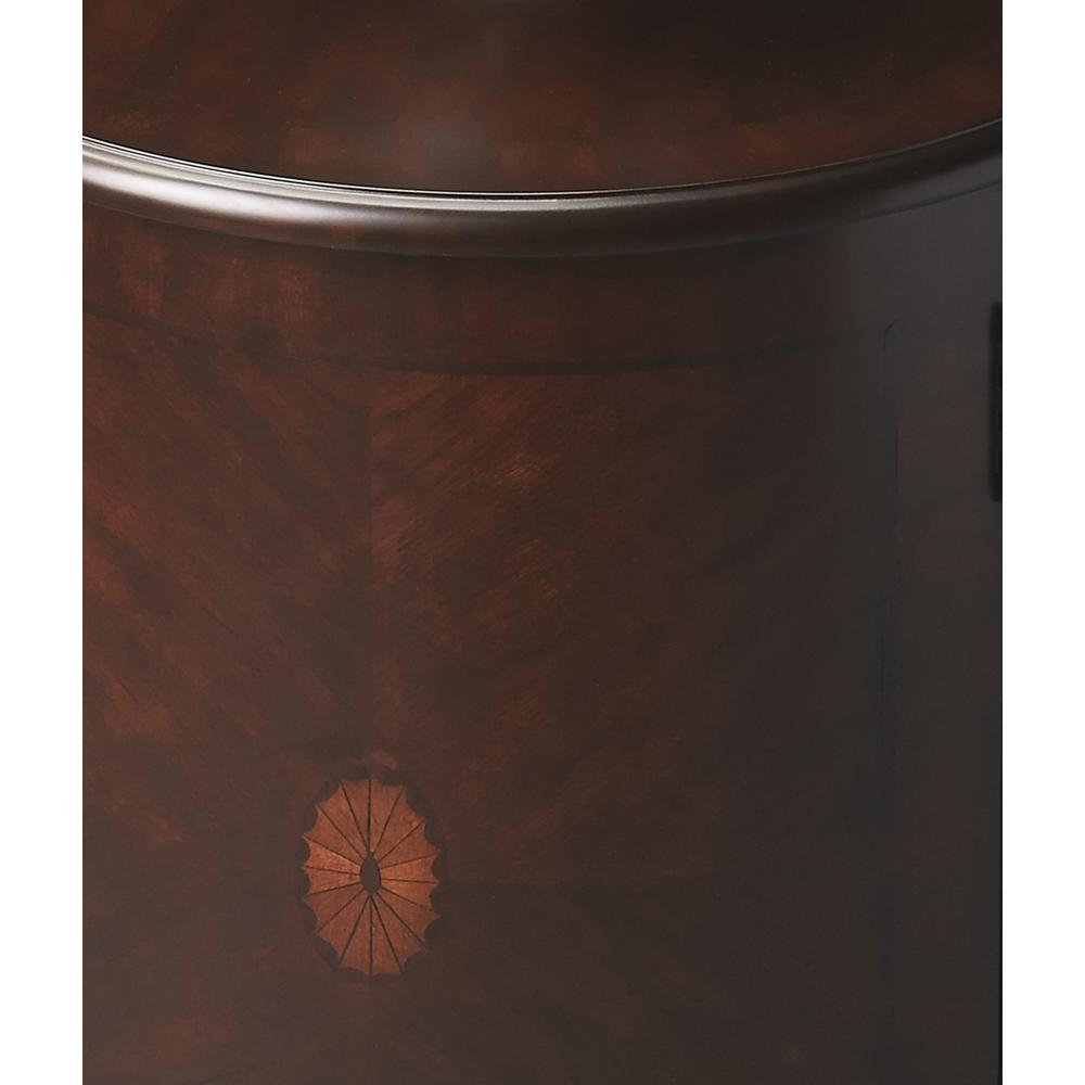 Lawrie 20"W  Drum Side Table, Dark Brown. Picture 2