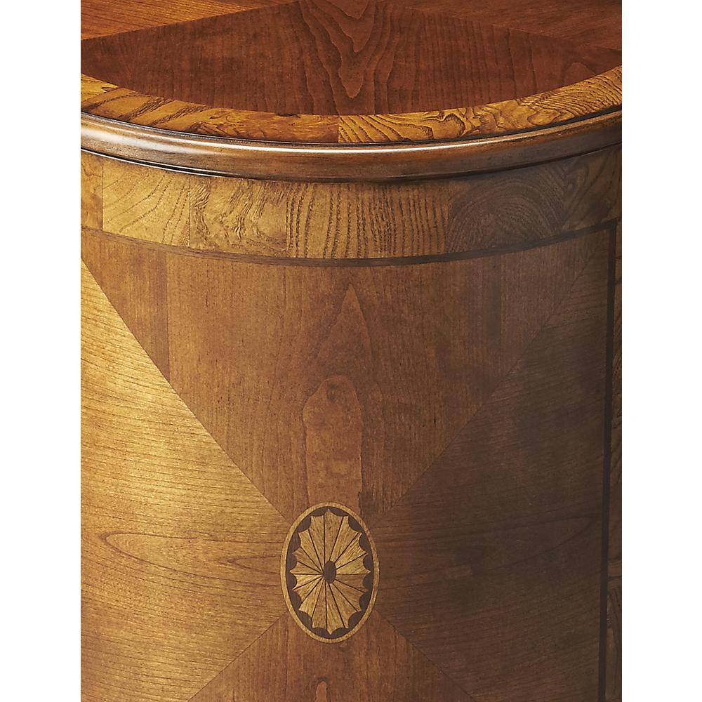 Lawrie 20" W  Drum Side Table, Medium Brown. Picture 2