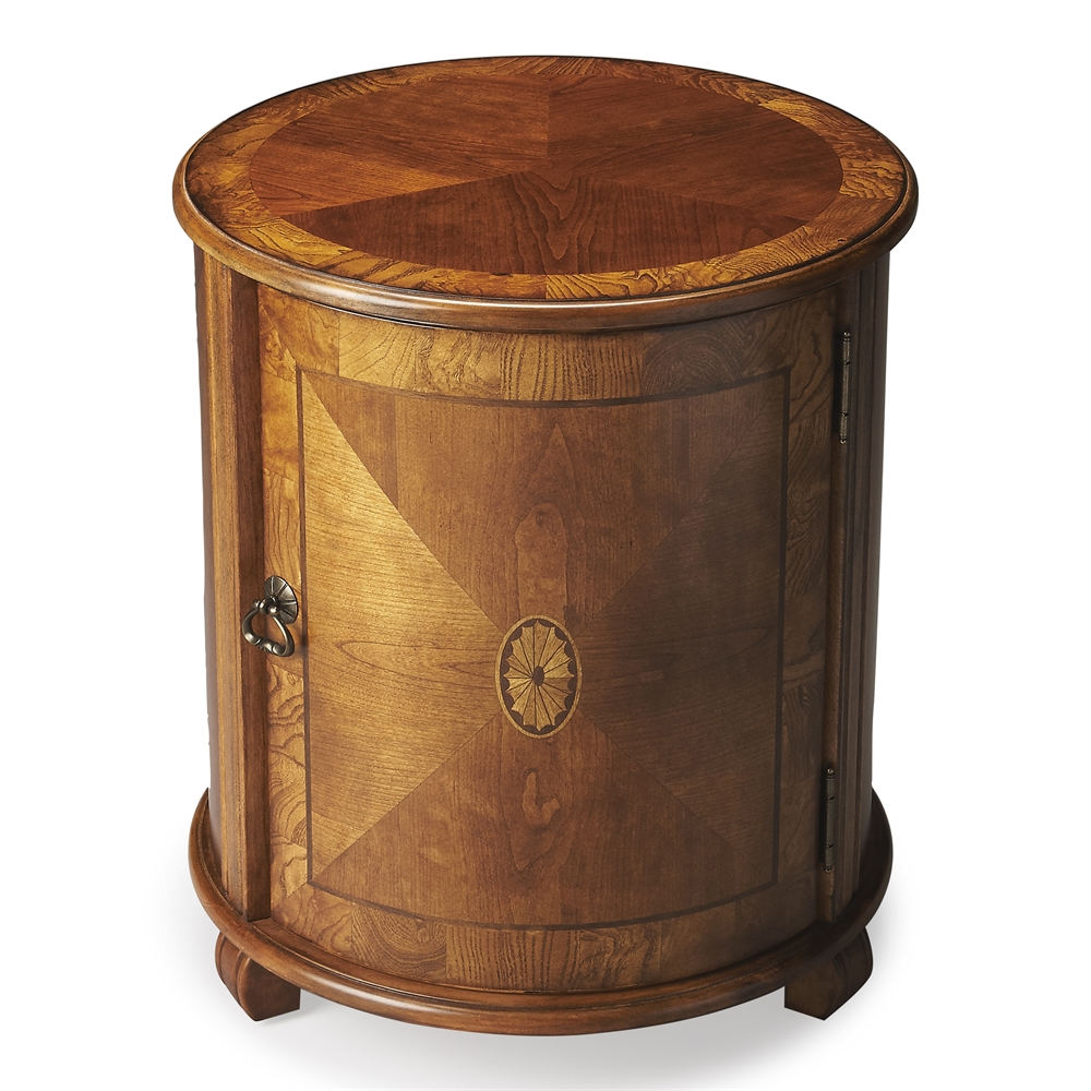 Medium Brown Modern End Table for Living Room with Wooden Veneer Finish. Picture 1