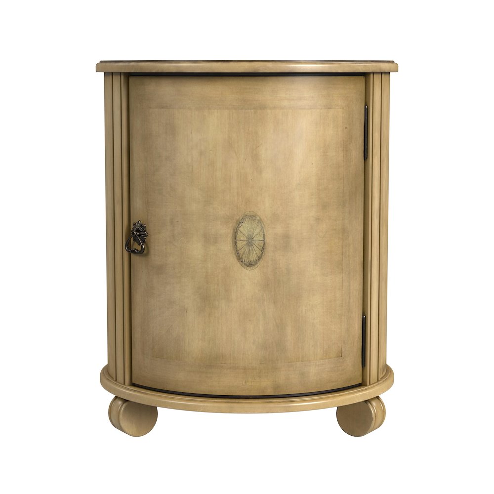 Lawrie 20"W  Drum Side Table, Beige. Picture 4