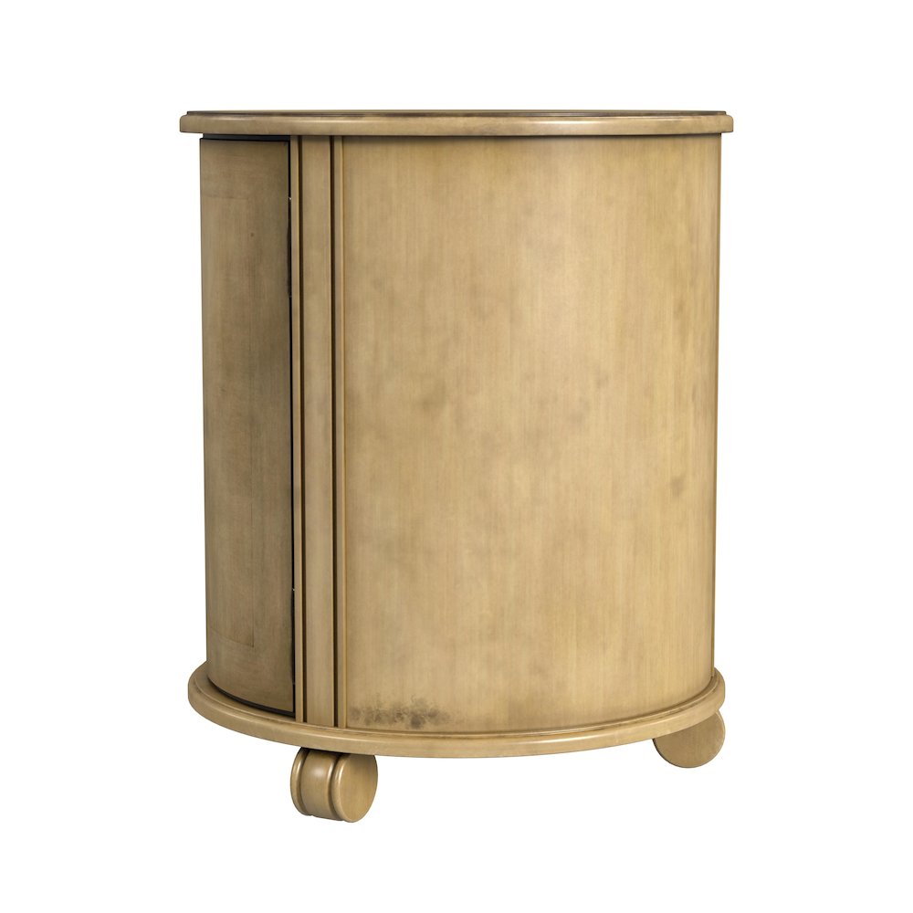 Lawrie 20"W  Drum Side Table, Beige. Picture 5