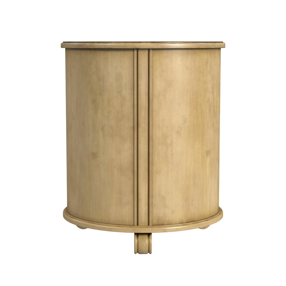 Lawrie 20"W  Drum Side Table, Beige. Picture 6