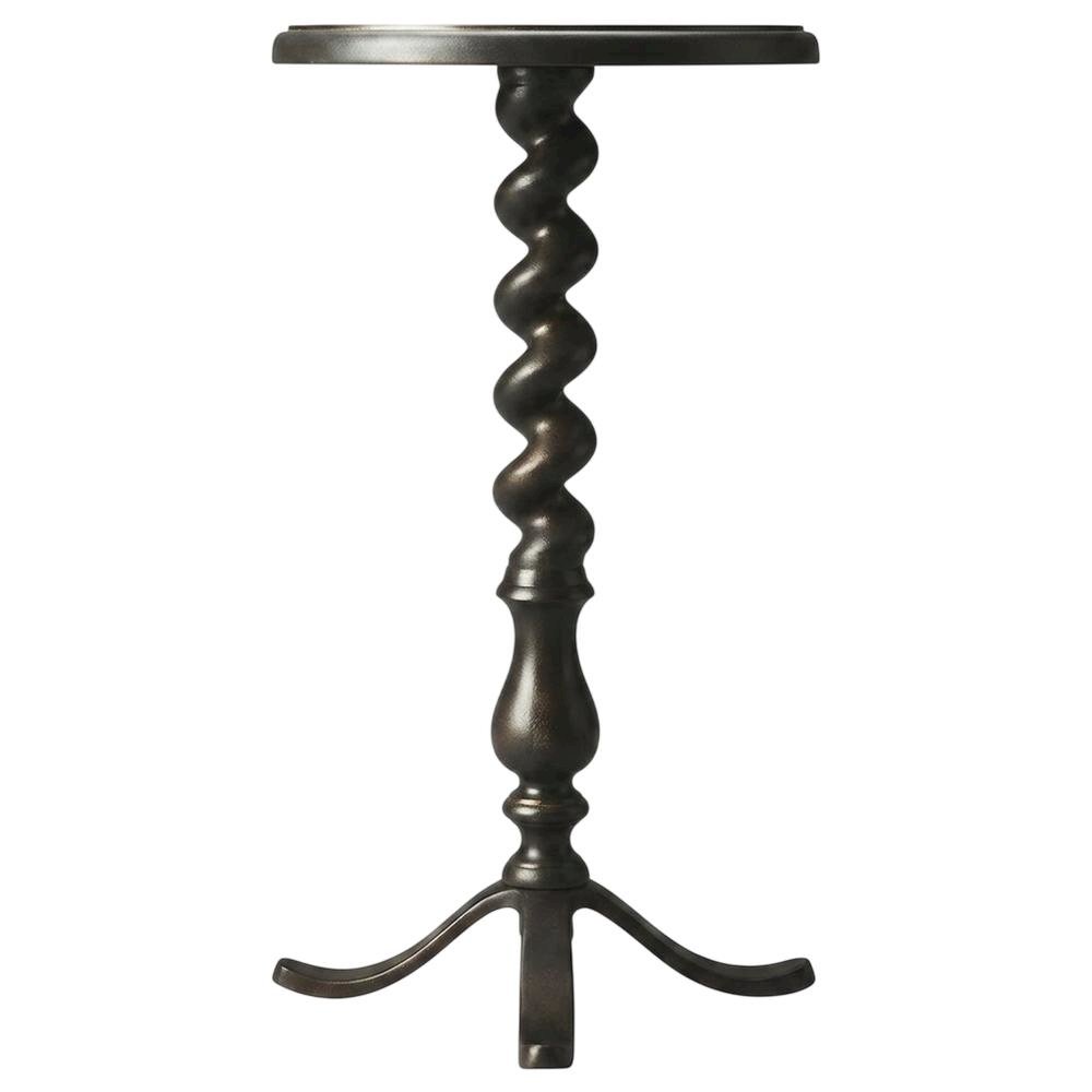 Twisted Rope Round Side Table, Transitional Accent End Table for Living Room. Picture 1