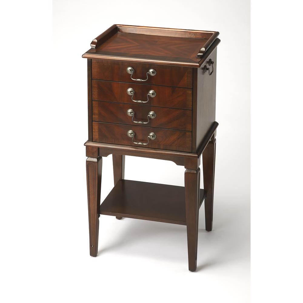 Hardwick 4-Drawer Chest, Dark Brown. Picture 1