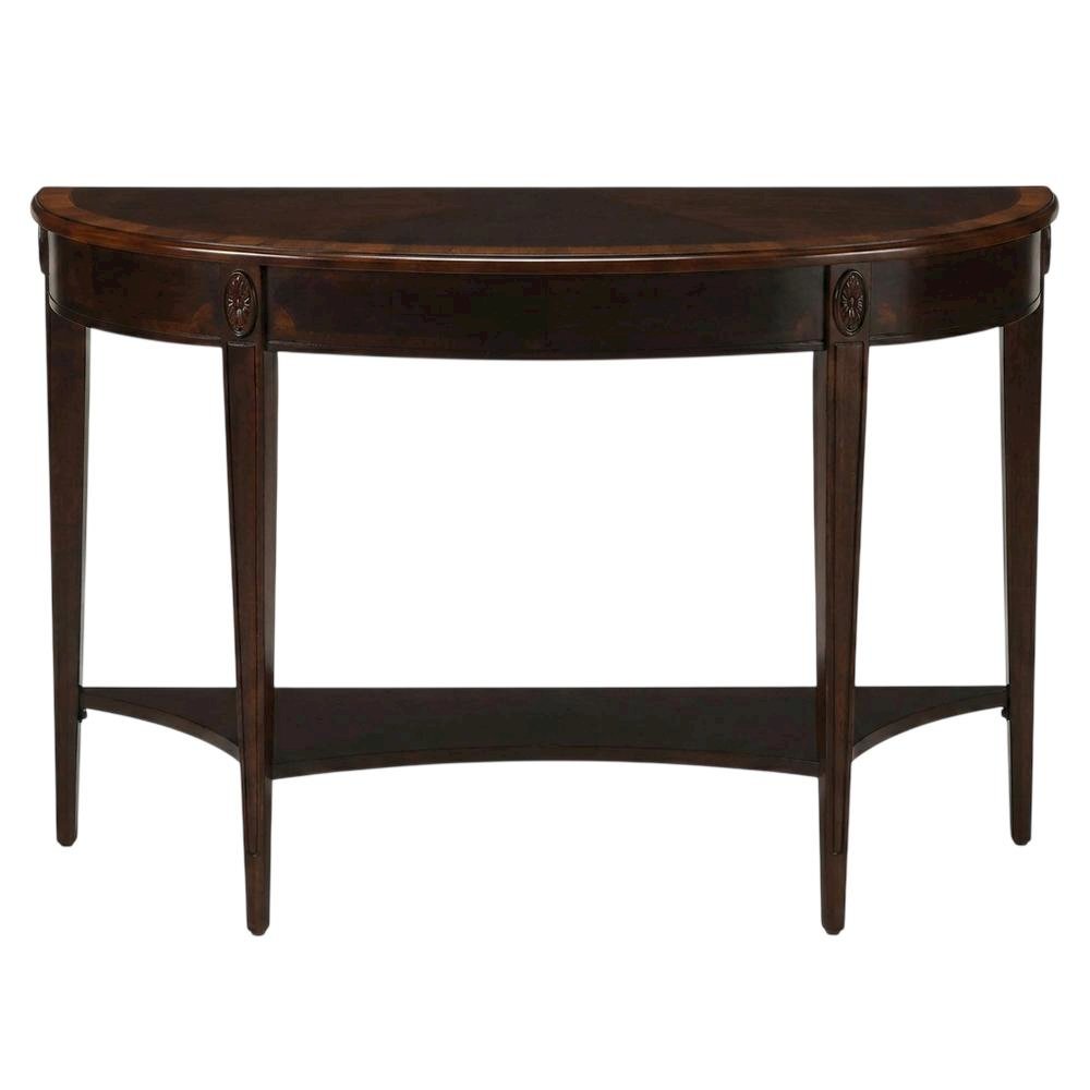 Demilune Console Table, Traditional Sofa Table for Entryway or Hallway. Picture 1