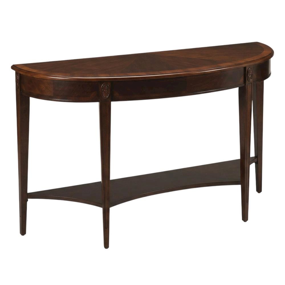 Demilune Console Table, Traditional Sofa Table for Entryway or Hallway. Picture 5