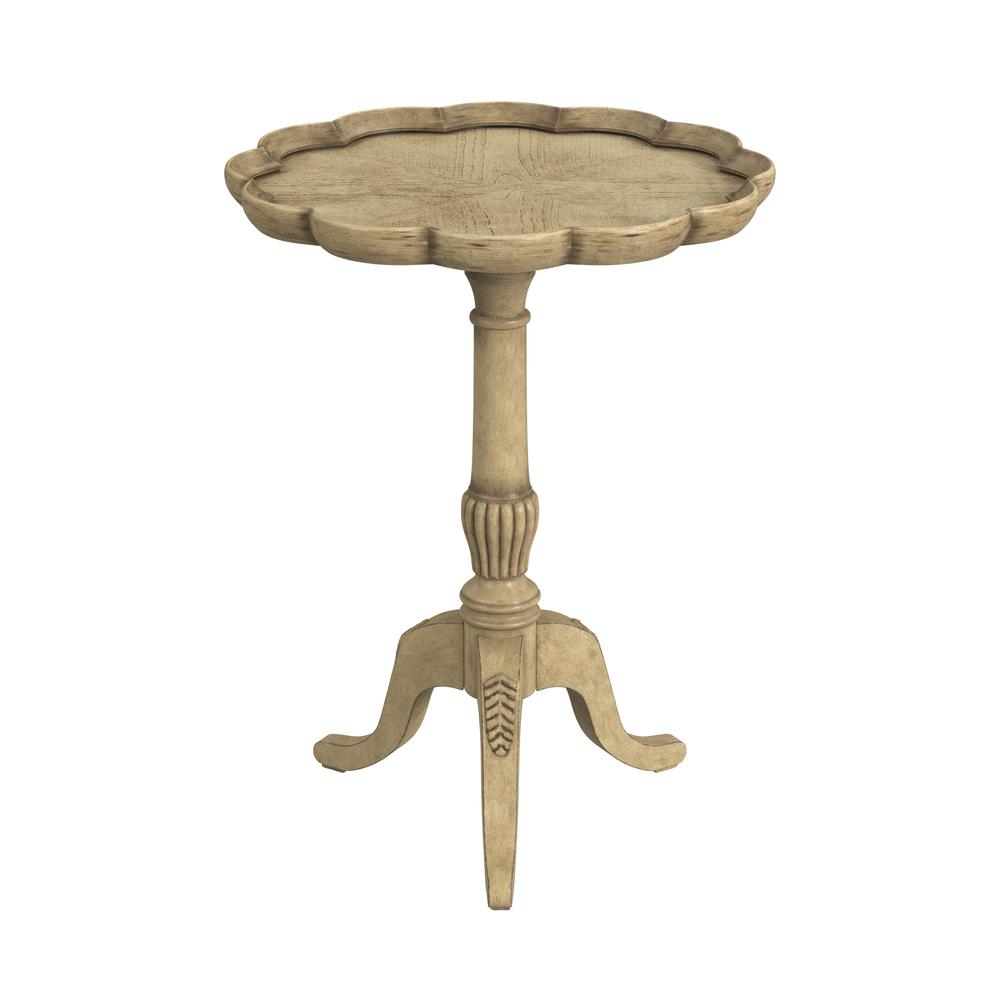 Dansby Pedestal Side Table, Beige. Picture 1