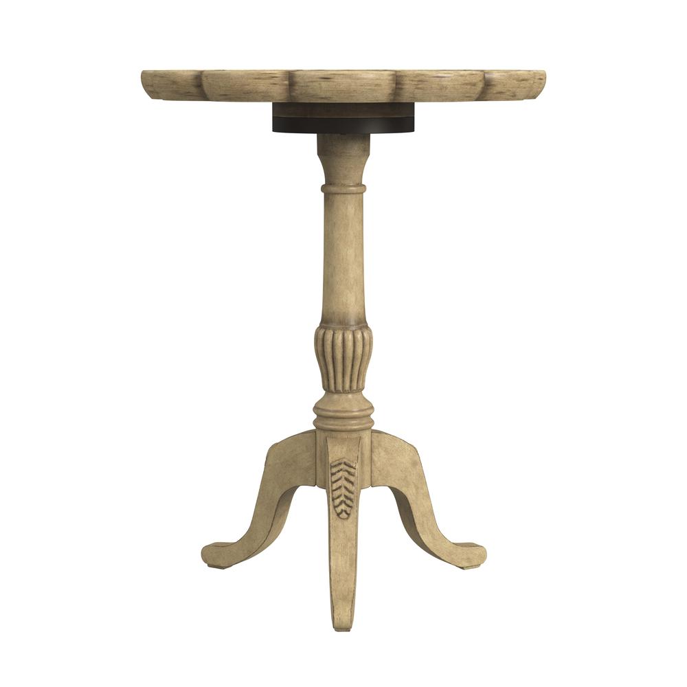 Dansby Pedestal Side Table, Beige. Picture 2