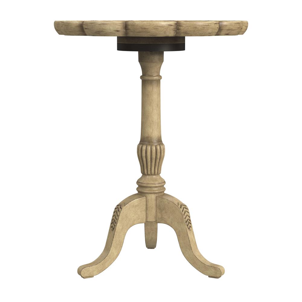 Dansby Pedestal Side Table, Beige. Picture 3